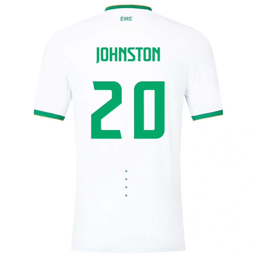 Kids Football Ireland Mikey Johnston #20 White Away Jersey 24-26 T-Shirt Australia