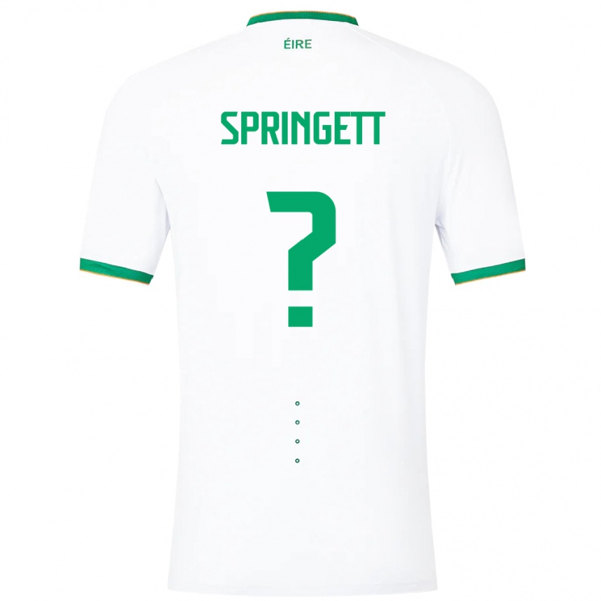 Kids Football Ireland Tony Springett #0 White Away Jersey 24-26 T-Shirt Australia