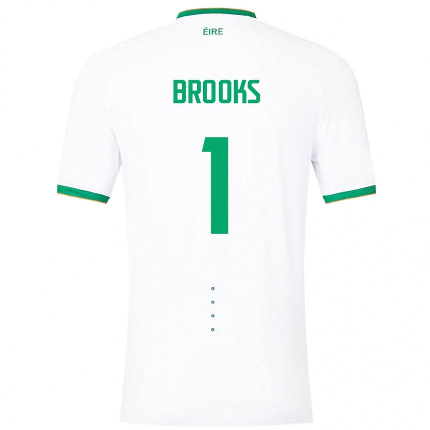 Kids Football Ireland Tiernan Brooks #1 White Away Jersey 24-26 T-Shirt Australia