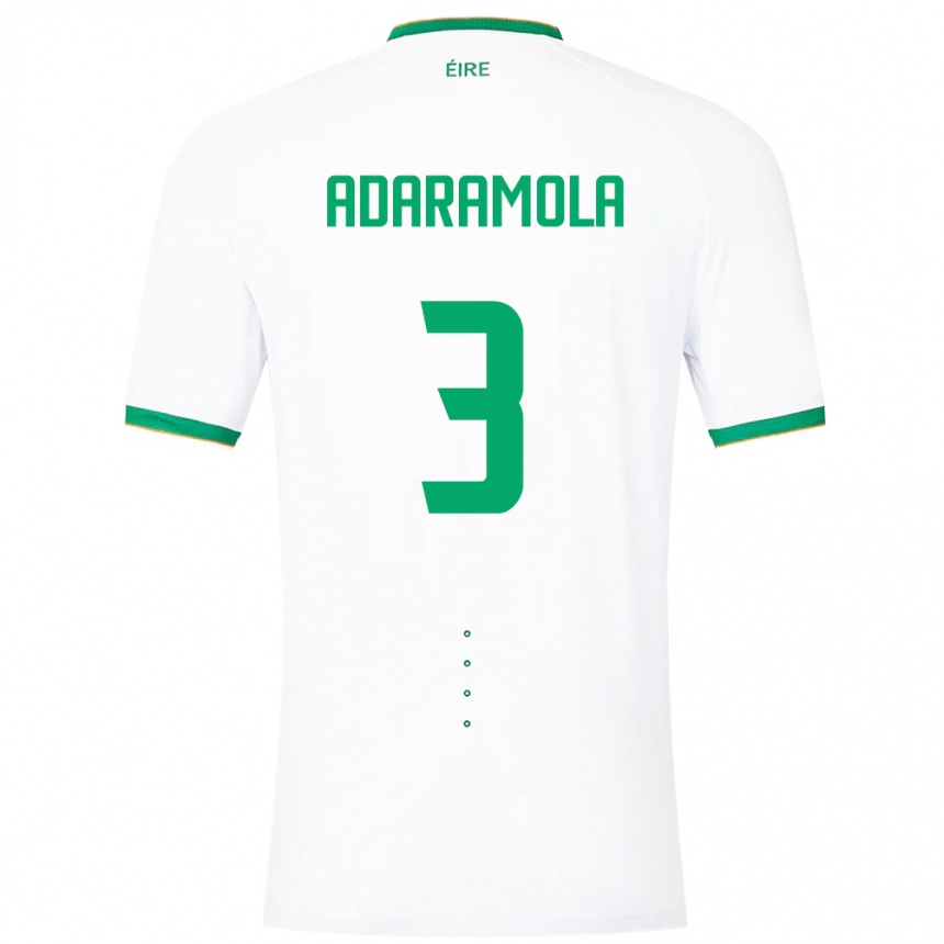 Kids Football Ireland Tayo Adaramola #3 White Away Jersey 24-26 T-Shirt Australia