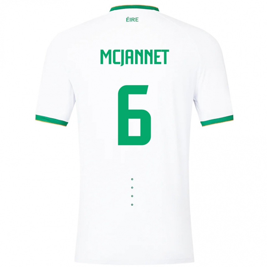 Kids Football Ireland Ed Mcjannet #6 White Away Jersey 24-26 T-Shirt Australia