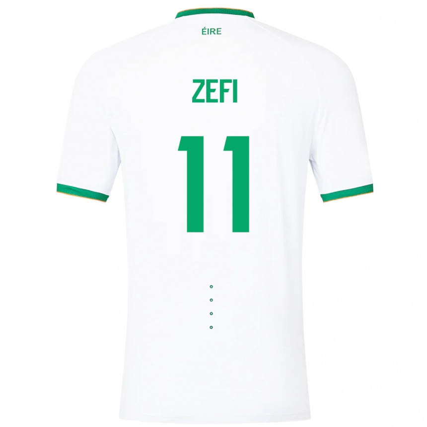 Kids Football Ireland Kevin Zefi #11 White Away Jersey 24-26 T-Shirt Australia