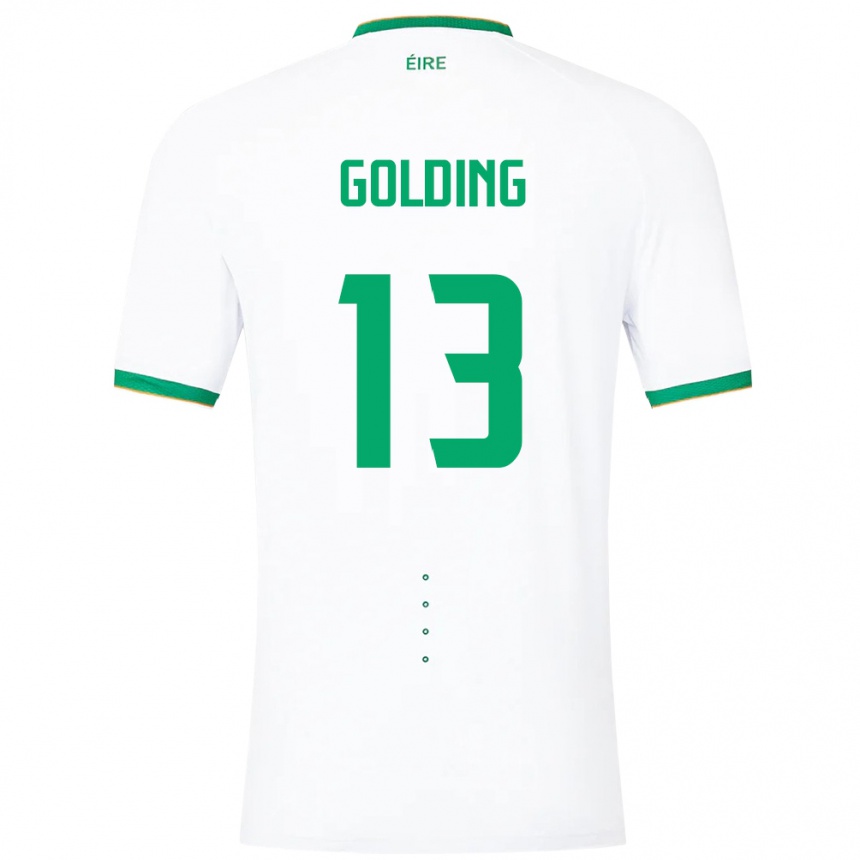 Kids Football Ireland James Golding #13 White Away Jersey 24-26 T-Shirt Australia