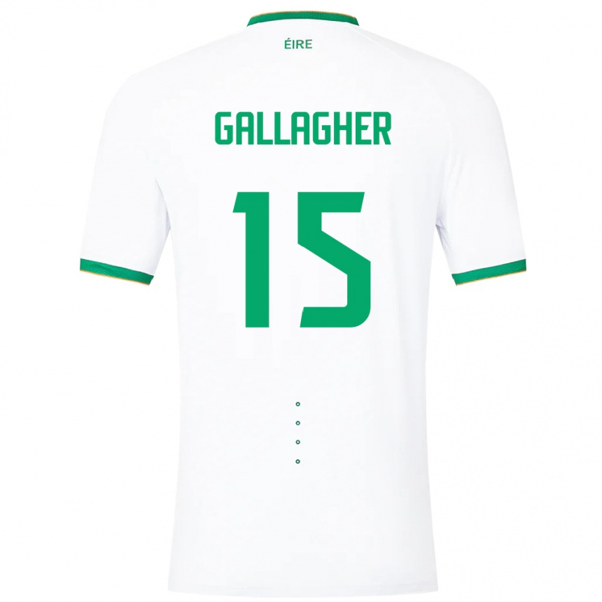 Kids Football Ireland Oisín Gallagher #15 White Away Jersey 24-26 T-Shirt Australia