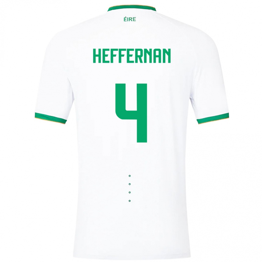 Kids Football Ireland Cathal Heffernan #4 White Away Jersey 24-26 T-Shirt Australia