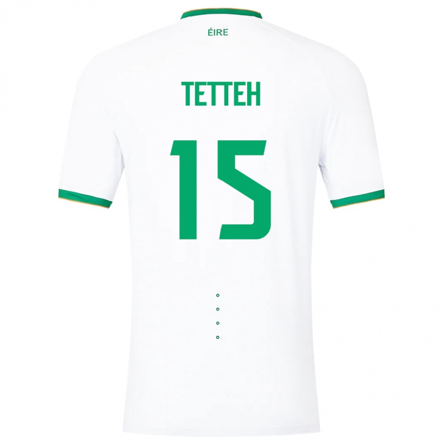 Kids Football Ireland Gideon Tetteh #15 White Away Jersey 24-26 T-Shirt Australia