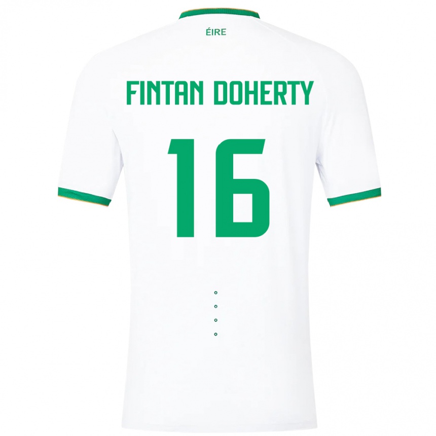 Kids Football Ireland Fintan Doherty #16 White Away Jersey 24-26 T-Shirt Australia