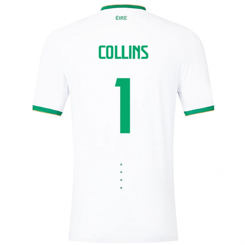 Kids Football Ireland Joe Collins #1 White Away Jersey 24-26 T-Shirt Australia