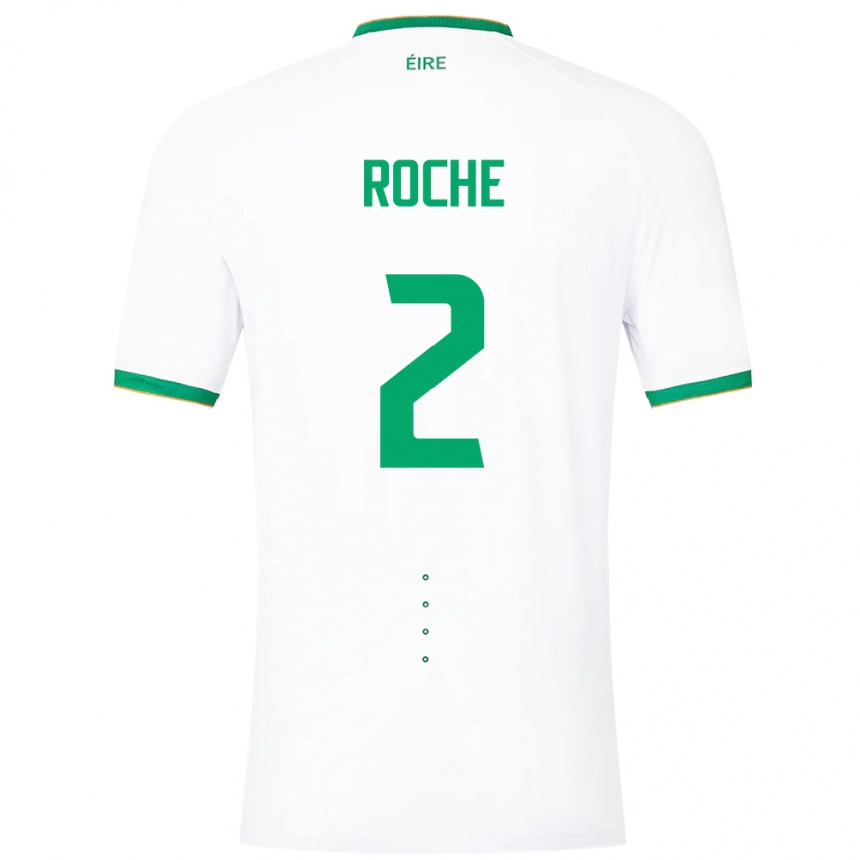 Kids Football Ireland James Roche #2 White Away Jersey 24-26 T-Shirt Australia