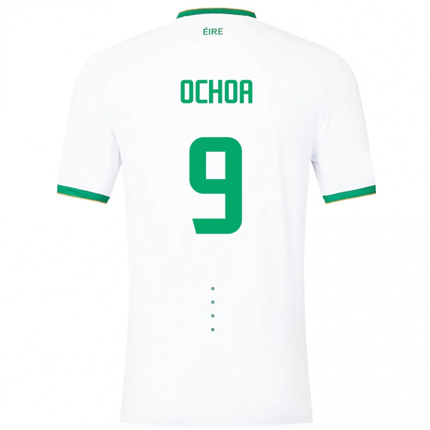 Kids Football Ireland Aarón Ochoa #9 White Away Jersey 24-26 T-Shirt Australia