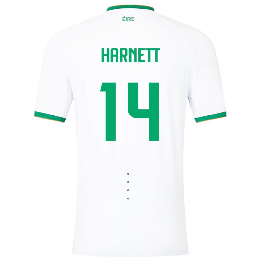 Kids Football Ireland Kaylem Harnett #14 White Away Jersey 24-26 T-Shirt Australia