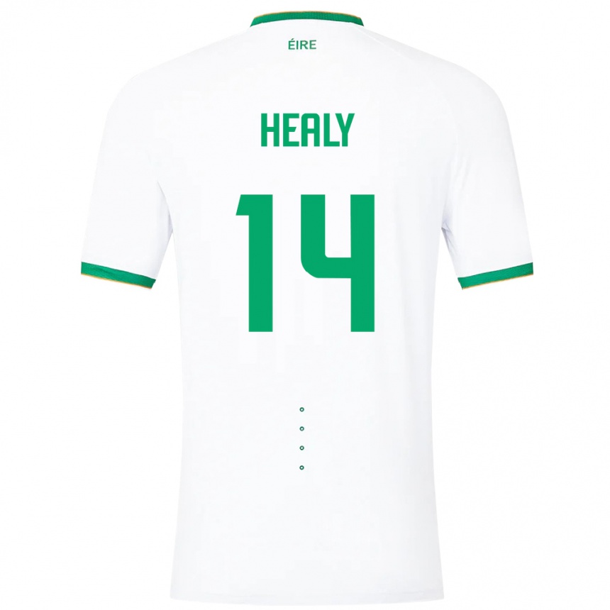 Kids Football Ireland Freya Healy #14 White Away Jersey 24-26 T-Shirt Australia