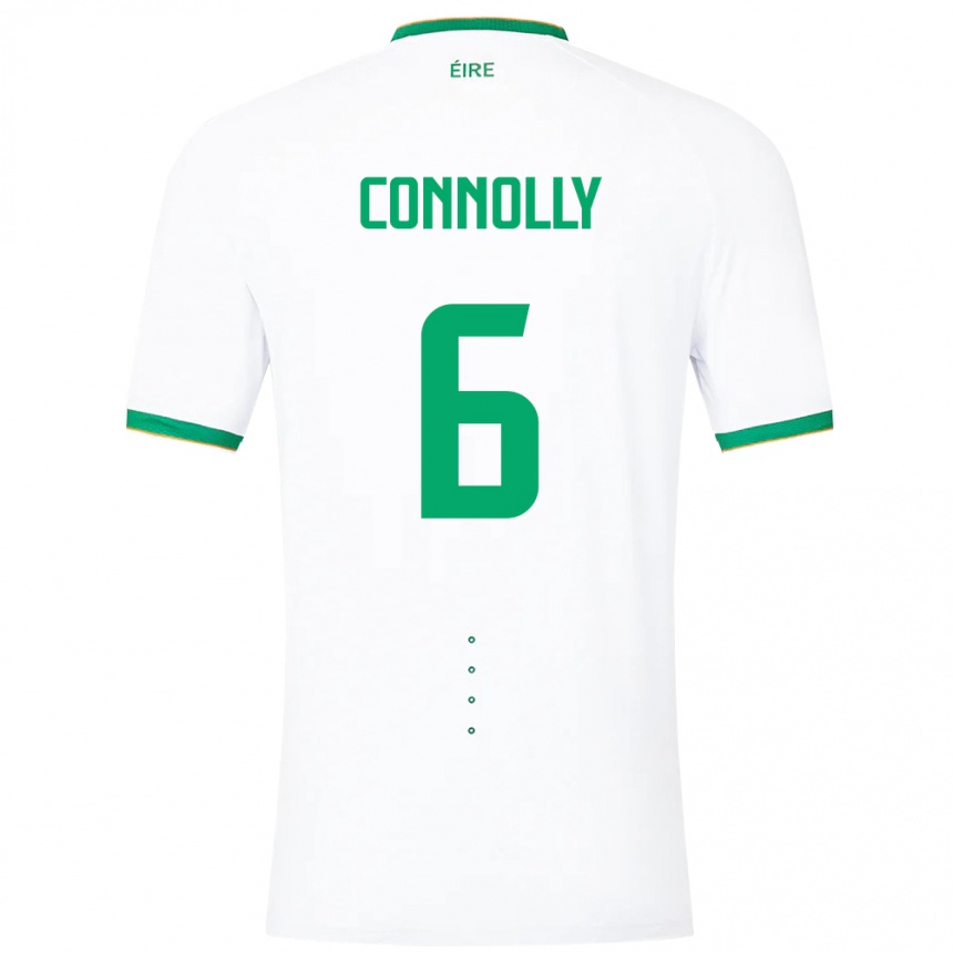 Kids Football Ireland Megan Connolly #6 White Away Jersey 24-26 T-Shirt Australia