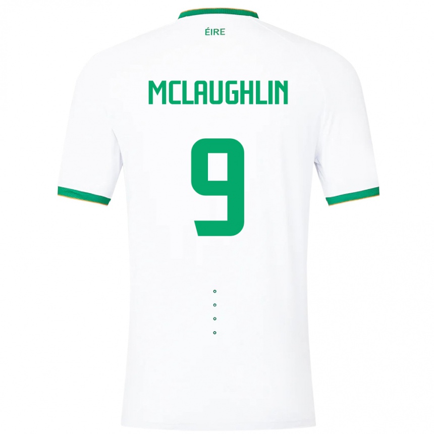 Kids Football Ireland Erin Mclaughlin #9 White Away Jersey 24-26 T-Shirt Australia