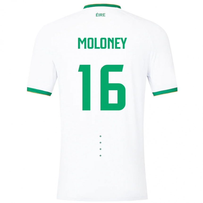 Kids Football Ireland Grace Moloney #16 White Away Jersey 24-26 T-Shirt Australia