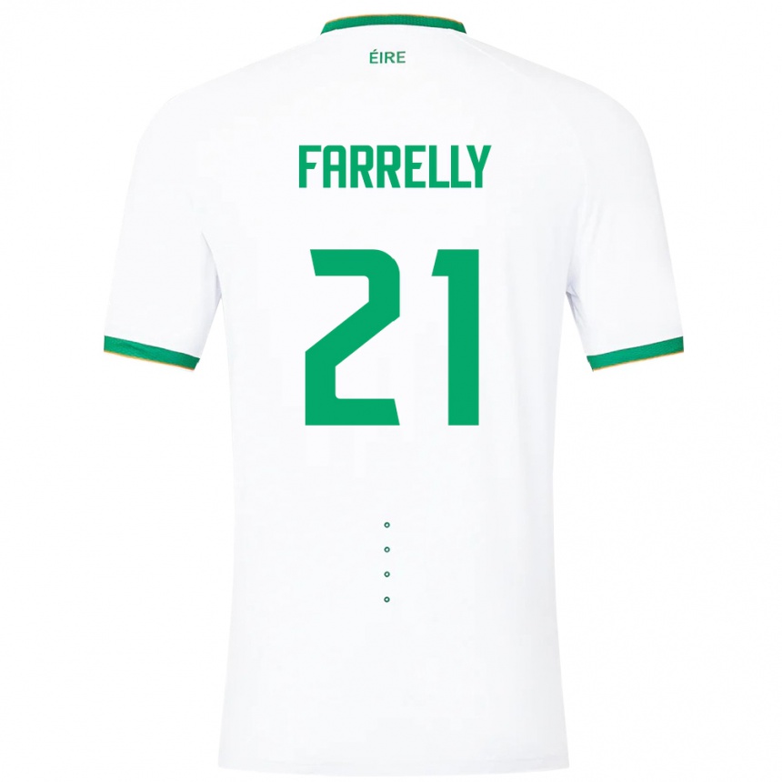 Kids Football Ireland Sinead Farrelly #21 White Away Jersey 24-26 T-Shirt Australia