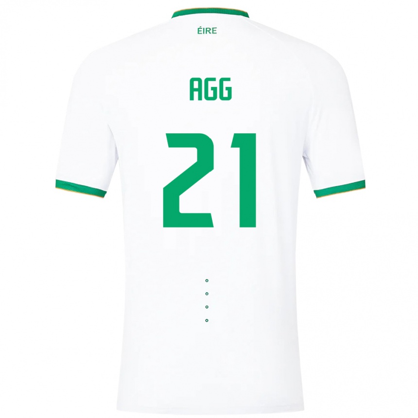 Kids Football Ireland Lily Agg #21 White Away Jersey 24-26 T-Shirt Australia