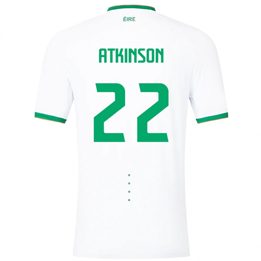 Kids Football Ireland Isibeal Atkinson #22 White Away Jersey 24-26 T-Shirt Australia