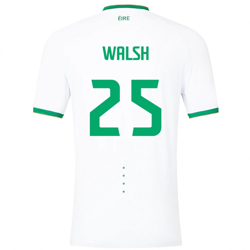 Kids Football Ireland Megan Walsh #25 White Away Jersey 24-26 T-Shirt Australia