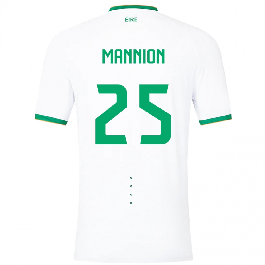 Kids Football Ireland Aoife Mannion #25 White Away Jersey 24-26 T-Shirt Australia