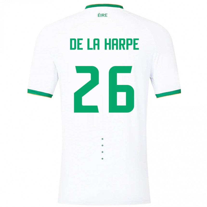 Kids Football Ireland Deborah-Anne De La Harpe #26 White Away Jersey 24-26 T-Shirt Australia