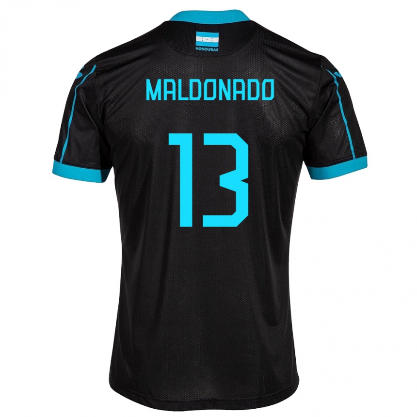 Kids Football Honduras Edwin Maldonado #13 Black Away Jersey 24-26 T-Shirt Australia