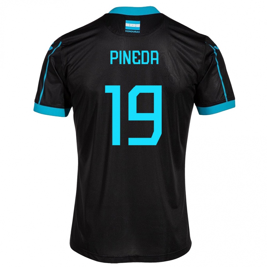 Kids Football Honduras Carlos Pineda #19 Black Away Jersey 24-26 T-Shirt Australia