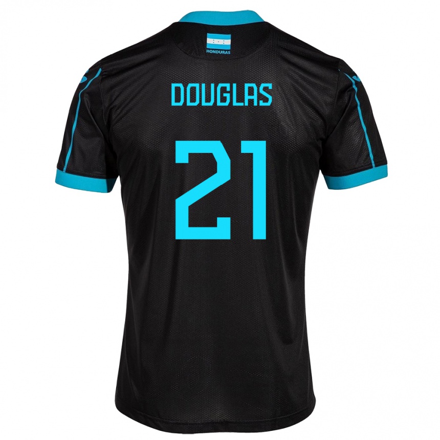 Kids Football Honduras Douglas Martínez #21 Black Away Jersey 24-26 T-Shirt Australia