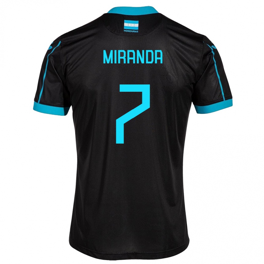 Kids Football Honduras Jeffry Miranda #7 Black Away Jersey 24-26 T-Shirt Australia