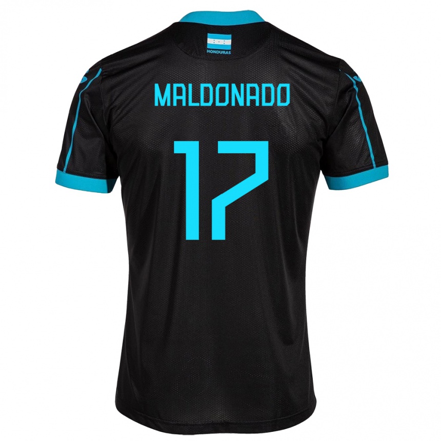 Kids Football Honduras Axel Maldonado #17 Black Away Jersey 24-26 T-Shirt Australia