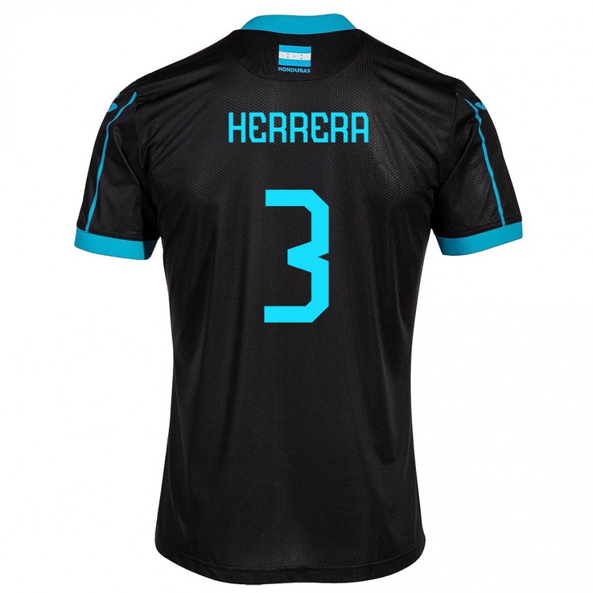 Kids Football Honduras David Herrera #3 Black Away Jersey 24-26 T-Shirt Australia