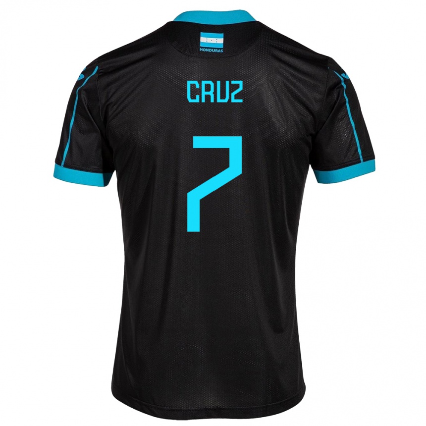 Kids Football Honduras Nixon Cruz #7 Black Away Jersey 24-26 T-Shirt Australia