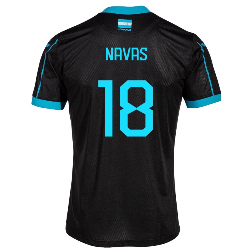 Kids Football Honduras Johan Navas #18 Black Away Jersey 24-26 T-Shirt Australia