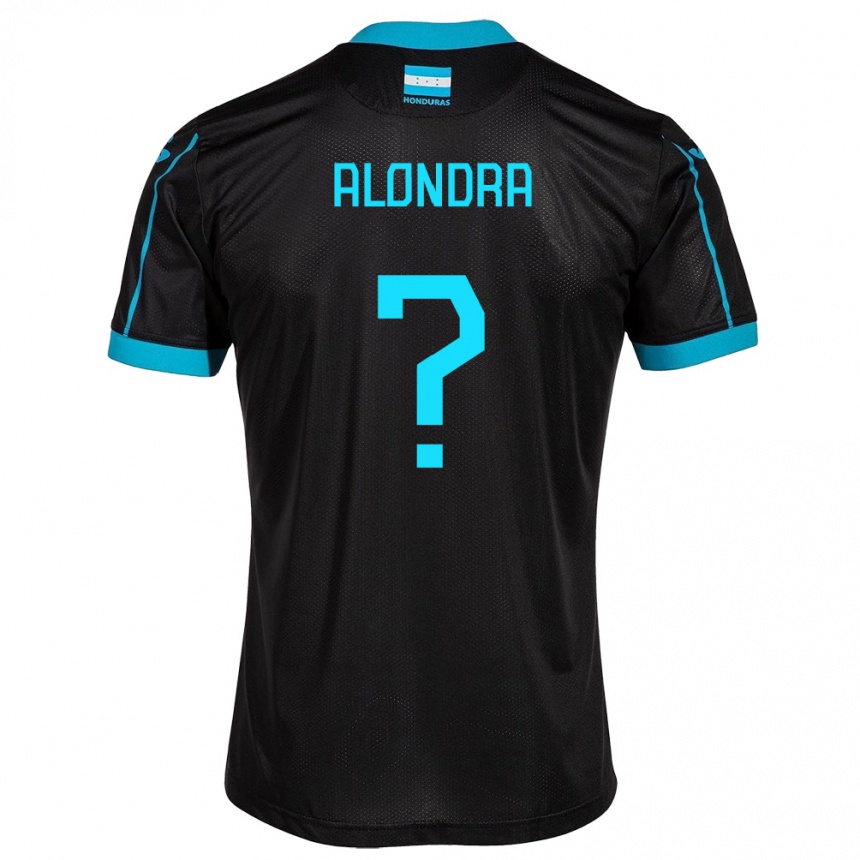 Kids Football Honduras Alondra Aguilar #0 Black Away Jersey 24-26 T-Shirt Australia