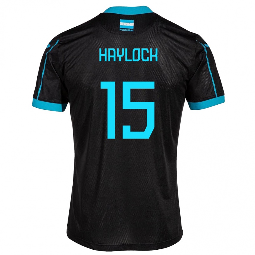 Kids Football Honduras Kendra Haylock #15 Black Away Jersey 24-26 T-Shirt Australia