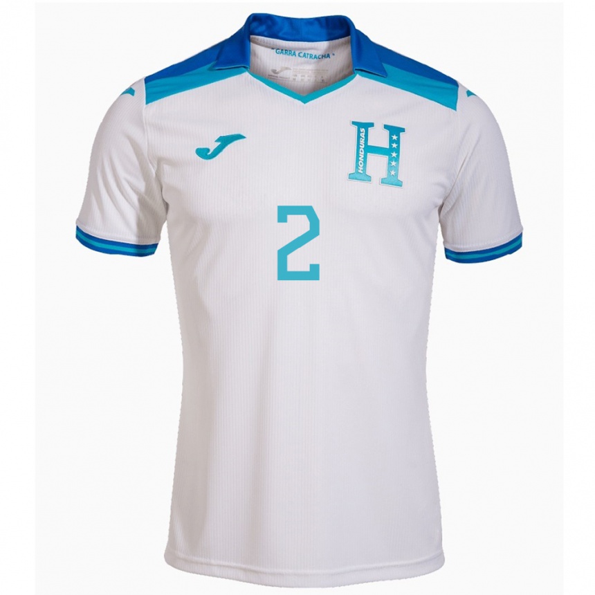 Women Football Honduras Stiven Boquín #2 White Home Jersey 24-26 T-Shirt Australia