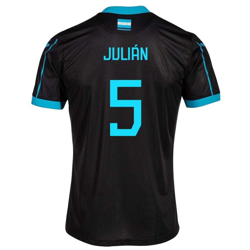 Women Football Honduras Julián Martínez #5 Black Away Jersey 24-26 T-Shirt Australia