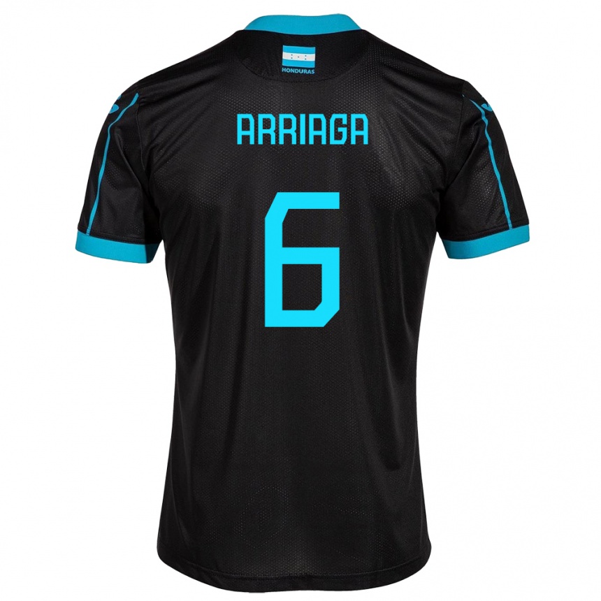 Women Football Honduras Javier Arriaga #6 Black Away Jersey 24-26 T-Shirt Australia