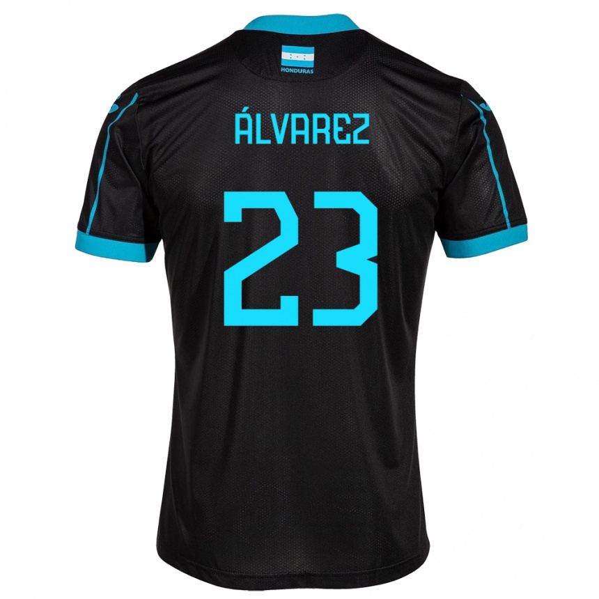 Women Football Honduras Jorge Álvarez #23 Black Away Jersey 24-26 T-Shirt Australia