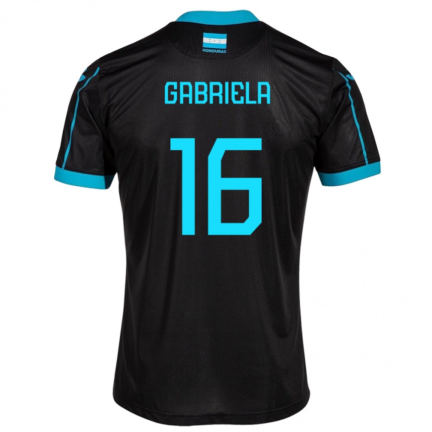 Women Football Honduras Gabriela García #16 Black Away Jersey 24-26 T-Shirt Australia