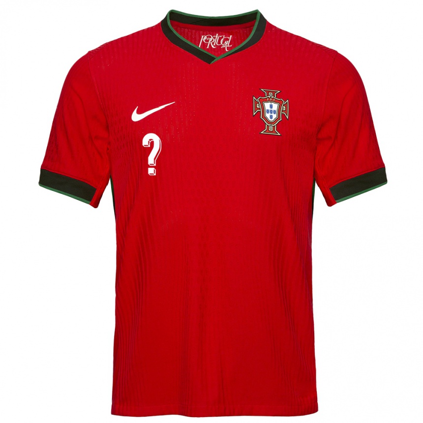 Kids Football Portugal Your Name #0 Red Home Jersey 24-26 T-Shirt Australia