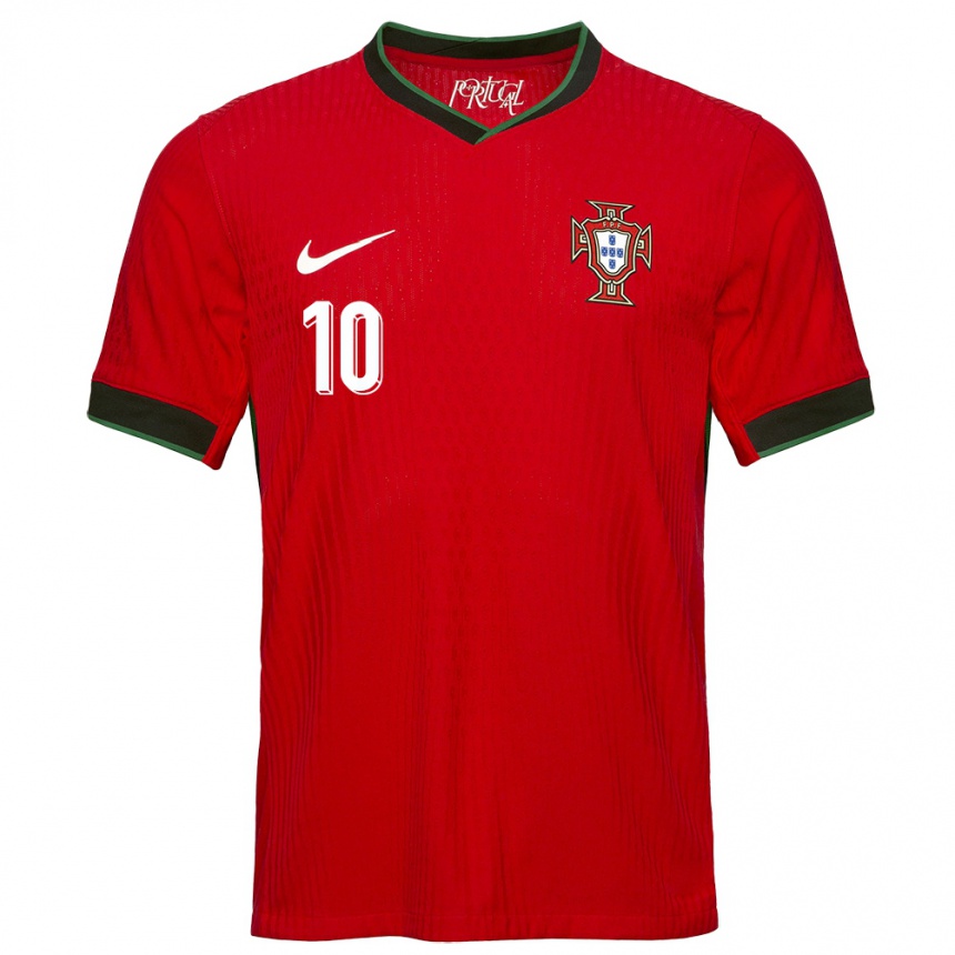 Kids Football Portugal Bernardo Silva #10 Red Home Jersey 24-26 T-Shirt Australia