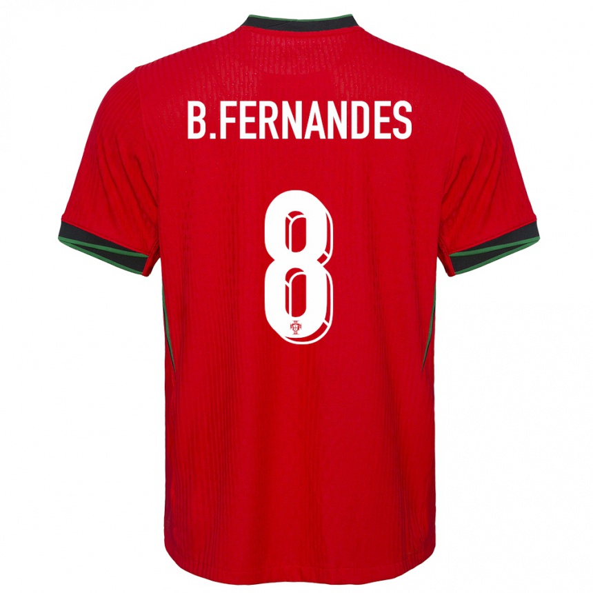 Kids Football Portugal Bruno Fernandes #8 Red Home Jersey 24-26 T-Shirt Australia