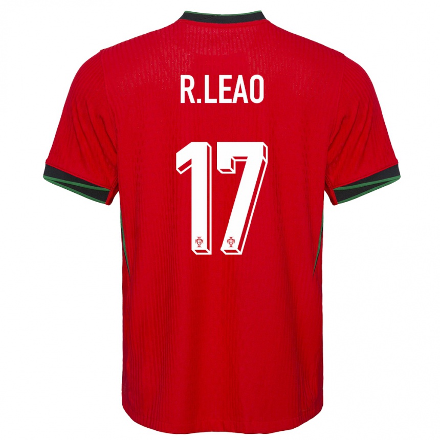 Kids Football Portugal Rafael Leao #17 Red Home Jersey 24-26 T-Shirt Australia