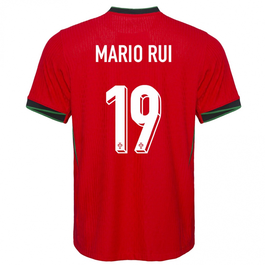 Kids Football Portugal Mario Rui #19 Red Home Jersey 24-26 T-Shirt Australia