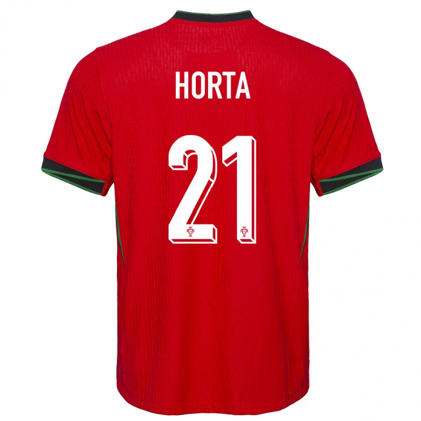 Kids Football Portugal Ricardo Horta #21 Red Home Jersey 24-26 T-Shirt Australia