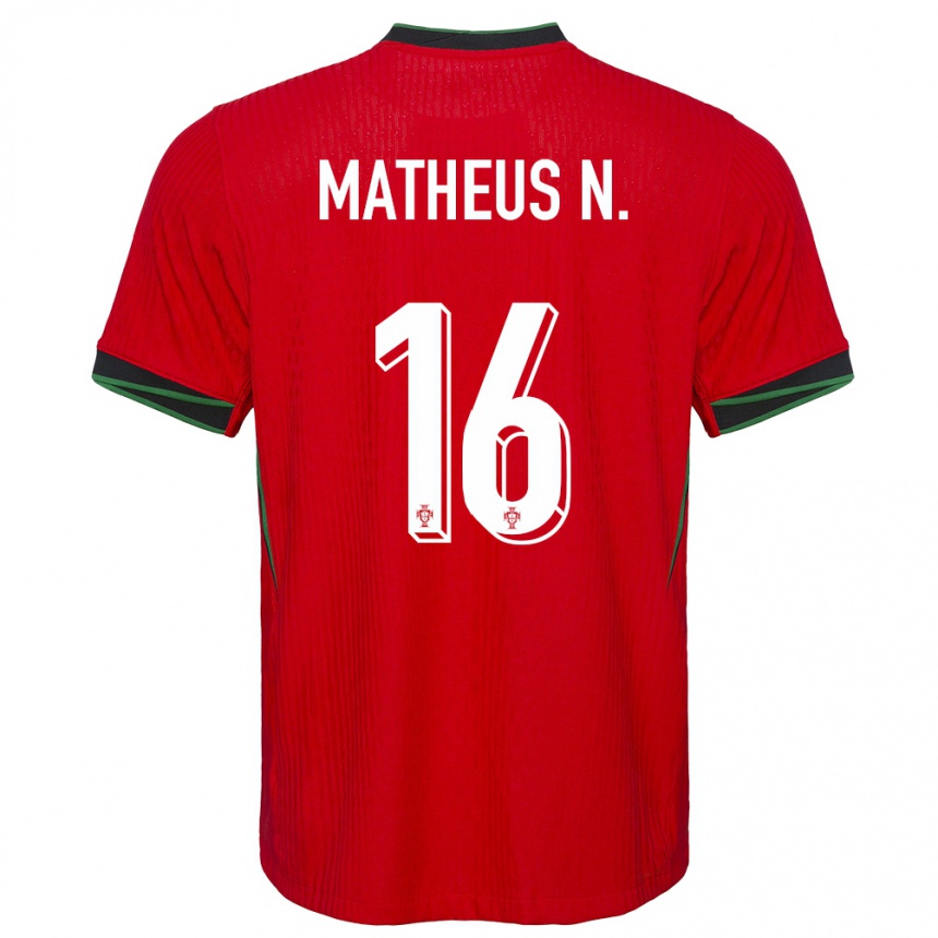 Kids Football Portugal Matheus Nunes #16 Red Home Jersey 24-26 T-Shirt Australia