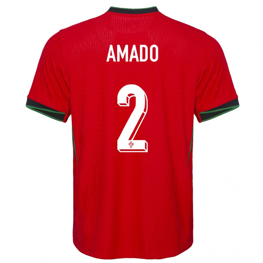 Kids Football Portugal Catarina Amado #2 Red Home Jersey 24-26 T-Shirt Australia