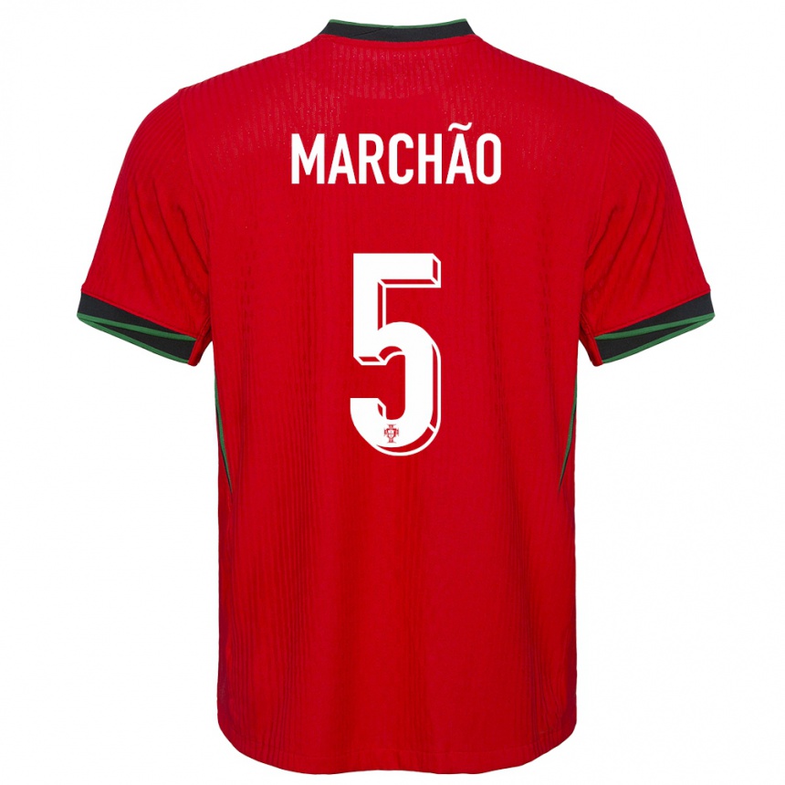 Kids Football Portugal Joana Marchao #5 Red Home Jersey 24-26 T-Shirt Australia