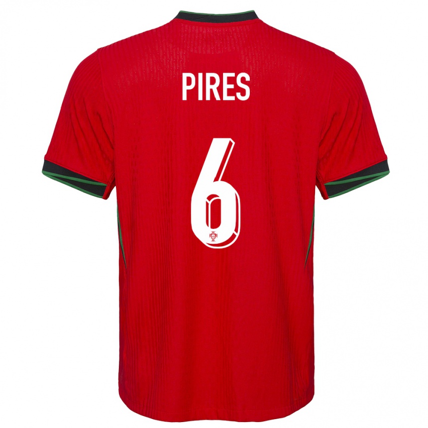 Kids Football Portugal Suzane Pires #6 Red Home Jersey 24-26 T-Shirt Australia